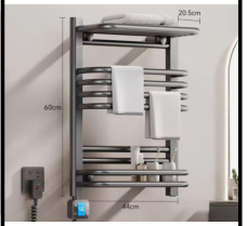 SDN-020 - SDN-020 SDN-017 Smart Carbon Fiber Electric Heated Towel Warmer (White/Black)