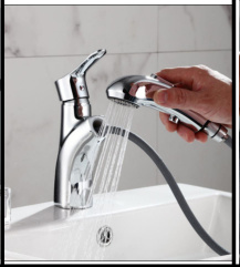 SDN-1146 - SDN-1146 SDN-1145 Pull-Out & Upward Fountain Rinse Mixer (shrome/black)