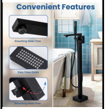 SDN-1159 - SDN-1159 SDN-1155 Multi-Hole Deck-Mounted Bathtub Mixer (Chrome/black/gold)