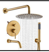 SDN-1169 - SDN-1169 SDN-1257 Luxury Floor-Mounted Freestanding Bathtub Filler (Brushed gold)