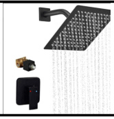 SDN-1186 - SDN-1186 SDN-1183 Architectural In-Wall Concealed Box Shower (BLACK)