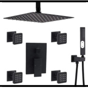 SDN-1196 - SDN-1196 SDN-1183 Architectural In-Wall Concealed Box Shower (black)