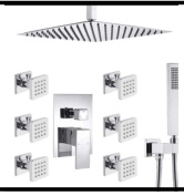 SDN-1198 - SDN-1198 SDN-1183 Architectural In-Wall Concealed Box Shower (Chrome)