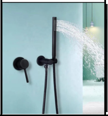 SDN-1209 - SDN-1209 SDN-1183 Architectural In-Wall Concealed Box Shower (black)