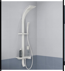 SDN-1223 - SDN-1223 SDN-1217 Multi-Key Piano Button Thermostatic Rain Shower (white)