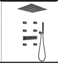 SDN-1228 - SDN-1228 SDN-1217 Multi-Key Piano Button Thermostatic Rain Shower (black)