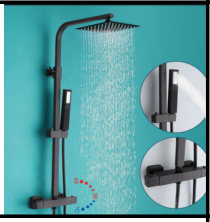 SDN-1231 - SDN-1231 SDN-1217 Multi-Key Piano Button Thermostatic Rain Shower (Black)