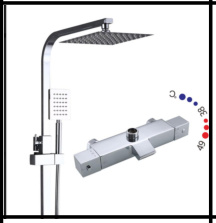 SDN-1239 - SDN-1239 SDN-1217 Multi-Key Piano Button Thermostatic Rain Shower (white)