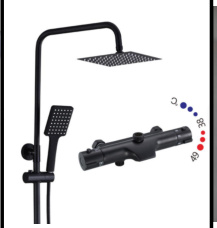 SDN-1246 - SDN-1246 SDN-1217 Multi-Key Piano Button Thermostatic Rain Shower (BLACK)