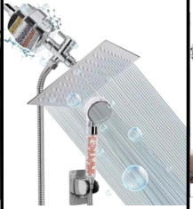 SDN-1254 - SDN-1254 SDN-1217 Multi-Key Piano Button Thermostatic Rain Shower (Chrome/BLACK)