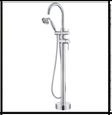 SDN-1257 - SDN-1257 SDN-1257 Luxury Floor-Mounted Freestanding Bathtub Filler (Chrome/black/gold)