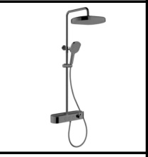 SDN-1282 - SDN-1282 SDN-1217 Multi-Key Piano Button Thermostatic Rain Shower (Chrome/BLACK)