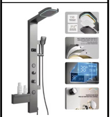 SDN-1286 - SDN-1286 SDN-1217 Multi-Key Piano Button Thermostatic Rain Shower (Standard)