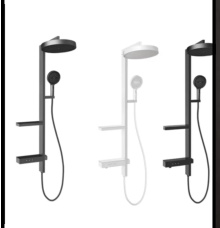 SDN-1293 - SDN-1293 SDN-1217 Multi-Key Piano Button Thermostatic Rain Shower (black/chrome/white)
