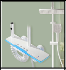 SDN-1302 - SDN-1302 SDN-1217 Multi-Key Piano Button Thermostatic Rain Shower (white)