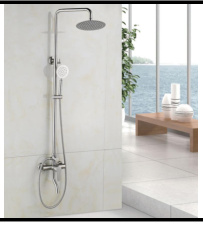SDN-1305 - SDN-1305 SDN-1217 Multi-Key Piano Button Thermostatic Rain Shower (Chrome/black)