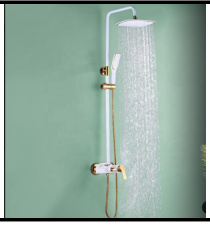SDN-1306 - SDN-1306 SDN-1217 Multi-Key Piano Button Thermostatic Rain Shower (white+gold)