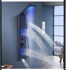 SDN-1356 - SDN-1356 SDN-1356 Heavy-Gauge SUS304 Hydromassage Shower Tower (Black)