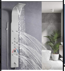 SDN-1362 - SDN-1362 SDN-1356 Heavy-Gauge SUS304 Hydromassage Shower Tower (Gold)