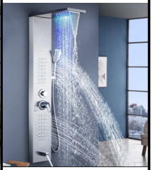 SDN-1365 - SDN-1365 SDN-1356 Heavy-Gauge SUS304 Hydromassage Shower Tower (Clear)