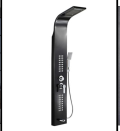 SDN-1366 - SDN-1366 SDN-1356 Heavy-Gauge SUS304 Hydromassage Shower Tower (Black)