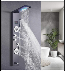 SDN-1367 - SDN-1367 SDN-1356 Heavy-Gauge SUS304 Hydromassage Shower Tower (Black)