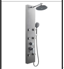 SDN-1372 - SDN-1372 SDN-1356 Heavy-Gauge SUS304 Hydromassage Shower Tower (light gray)