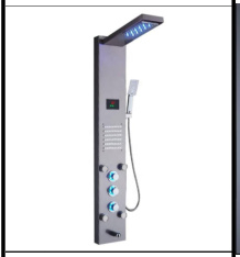 SDN-1376 - SDN-1376 SDN-1356 Heavy-Gauge SUS304 Hydromassage Shower Tower (light gray)