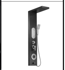 SDN-1378 - SDN-1378 SDN-1356 Heavy-Gauge SUS304 Hydromassage Shower Tower (Black)