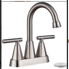 SDN-2011 - SDN-2011 SDN-G153 Food-Grade SUS304 Hot & Cold Basin Mixer (Brushed Nickel)