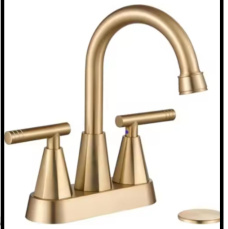 SDN-2012 - SDN-2012 SDN-G153 Food-Grade SUS304 Hot & Cold Basin Mixer (Brushed gold)