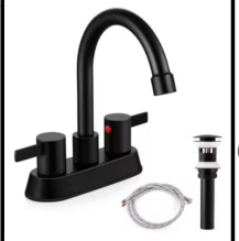 SDN-2026A - SDN-2026A SDN-G153 Food-Grade SUS304 Hot & Cold Basin Mixer (black)