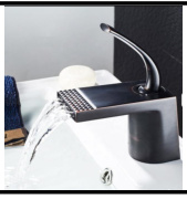 SDN-6216 - SDN-6216 SDN-6317 Luxury Laminar Waterfall Vanity Mixer (black/Gold/white/chrome)