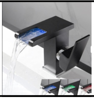 SDN-6220 - SDN-6220 SDN-6317 Luxury Laminar Waterfall Vanity Mixer (black)