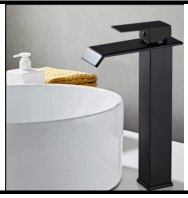SDN-6317B - SDN-6317B SDN-6317 Luxury Laminar Waterfall Vanity Mixer (black/Chrome/white/gold)