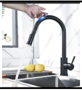 SDN-90042 - SDN-90042 SDN-7300 Commercial High-Arch Pull-Down Gooseneck (Black/Brushed gold/Brushed nickel)